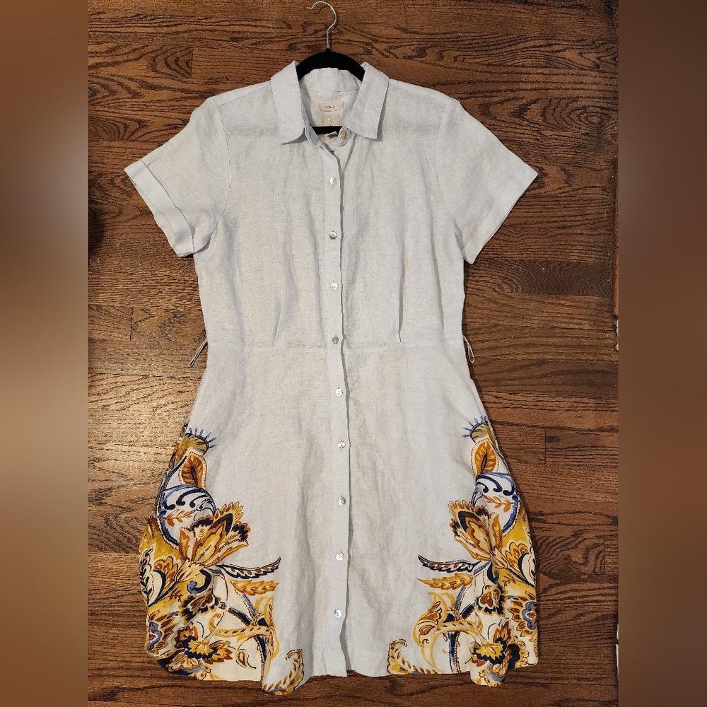 NWOT Joie Linen Shirt Dress